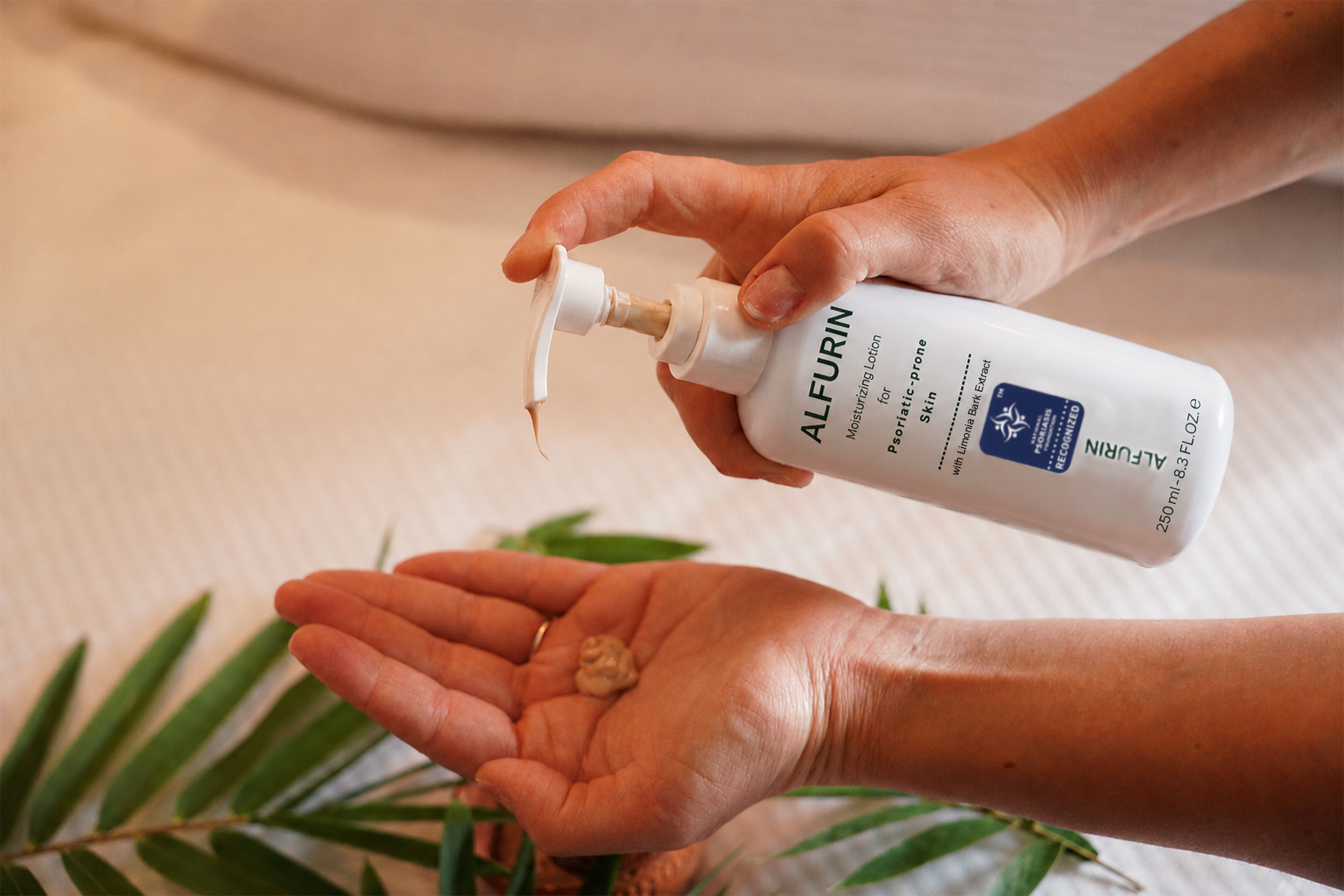 Applying ALFURIN Lotion